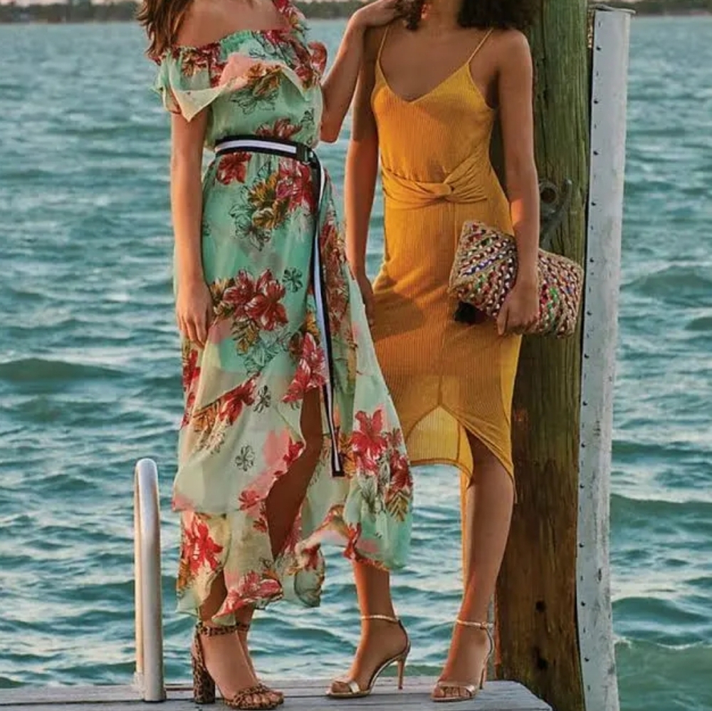 Floral Off-Shoulder Maxi Dress